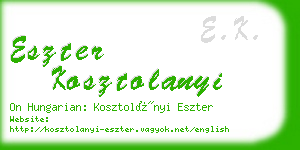 eszter kosztolanyi business card